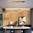Axyaa Modern Minimalist Chrome LED Pendant Light for Dining Room and Kitchen Island
