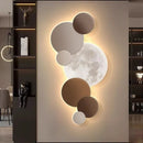 Axyaa Nordic Moon Wall Lamp LED Luminous Hanging Painting Porch Decor