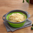 Axyaa Silicone Collapsible Drain Basket: Kitchen Tool for Washing Vegetables & Fruits