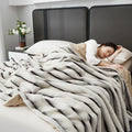 Axyaa Faux Fur Thick Warmth Blanket: High Quality, Soft & Fluffy Sofa Throw