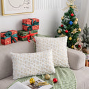 Axyaa Gold Snowflake Plush Pillowcase Set - Winter Headboard Cover