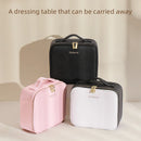 Axyaa LED Mirror Makeup Travel Train Case with Adjustable Dividers
