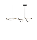 Axyaa Matte Black LED Chandeliers for Dining Room, Kitchen, and Bar - Modern Indoor Pendant Lighting