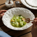 Axyaa Stone Pattern Porcelain Deep Bowl for High-end Dining