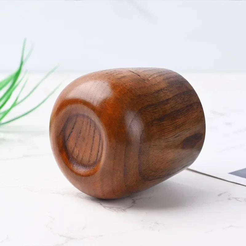 Axyaa Retro Jujube Wood Tea Cup 160ML High Quality Wooden Household Kitchen Supply