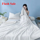 Axyaa Cool Silk Summer Quilt - Single/Double Size, Thin & Airy for Hot Nights