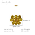 Axyaa Glass Ball Pendant Chandelier - Modern Hanging Light for Home decor.