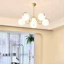 Axyaa Nordic Glass Ball Chandelier for Modern Living Room and Dining Space