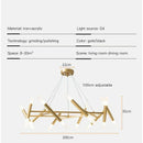Axyaa Iron Chandelier for Living Room Dining Bedroom Loft Pendant Lighting Lusters