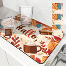 Axyaa Autumn Maple Leaf Drying Mat for Kitchen Table