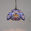 Axyaa Stained Glass Pendant Lights in Baroque Style for Kitchen and Home Decor