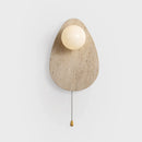 Axyaa Stone Art Wall Lamp with Glass Lampshade and LED Light
