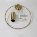 Axyaa Circle LED Wall Lamp: Nordic Wrought Iron Sconces for Bedroom and Home Decor