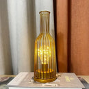 Axyaa Iron Glass Red Bottle LED Night Lamp for Bedroom Decor