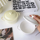 Axyaa Ceramic Double Ear Bowl Set - 6.5oz Mini Yogurt & Shufulei Small Bowl
