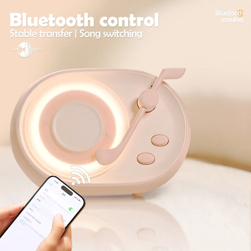 Axyaa Retro Bluetooth Speaker: Portable Night Light & Music Player
