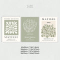 Sage Green Spring Flower Matisse Art Canvas Set by Axyaa