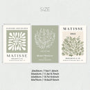 Sage Green Spring Flower Matisse Art Canvas Set by Axyaa