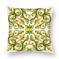 Axyaa Green Leaf Moroccan Flowers Cushion Cover 45X45cm