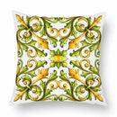 Axyaa Green Leaf Moroccan Flowers Cushion Cover 45X45cm