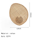 Axyaa Handmade Rattan Floor Lamp, Office LED Standing Light for Living Room & Bedroom