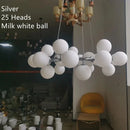 Axyaa Glass Ball Scandinavia Ring Chandelier Pendant Lamp - Living Dining Room Highlight