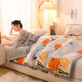 Axyaa Cartoon Pattern Velvet Blanket: Soft Comfort for Winter, Single Double Size