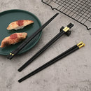 Axyaa Reusable Chopsticks Set - 10 Pairs Sushi Sticks Korean Japanese Chinese Tableware