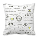 Heart Print Pillowcase for Home Decor by Axyaa - Love Cushion Cover