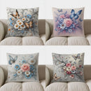 Axyaa Floral & Butterfly Patterned Cushion Cover for Sofa Bedroom Car Pillow