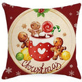 Gingerbread House & Candy Pillows Cushion Cover by Axyaa for Sofa, Bedroom, Car