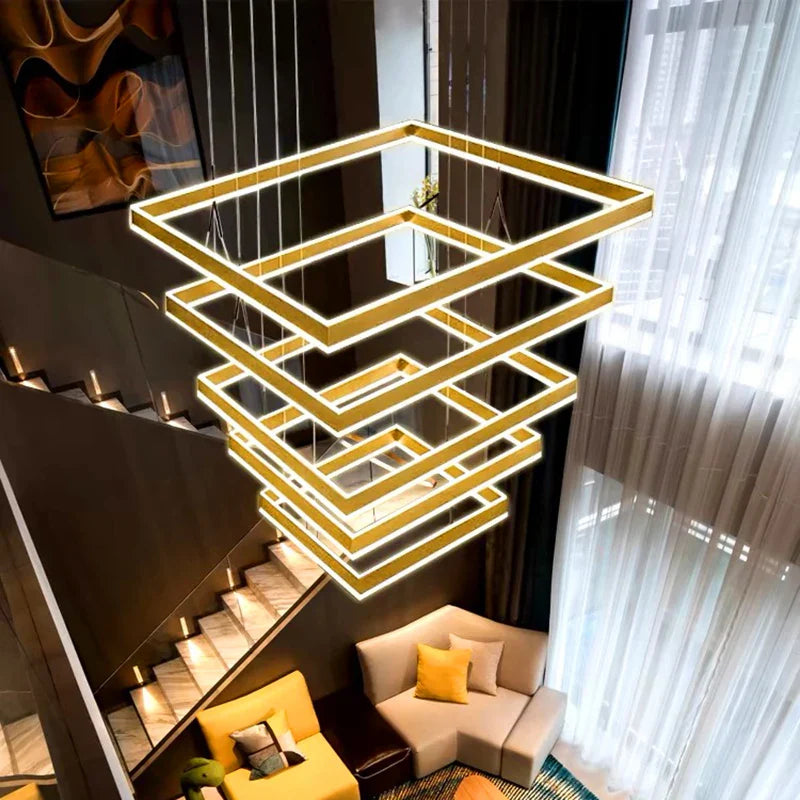 Axyaa Nordic Stair Chandelier Ceiling Light for Living Room Dining Room - Indoor Lighting