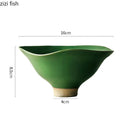 Axya Vintage Ceramic High Foot Bowl: Restaurant Dessert Salad Soup Pasta Specialty Tableware