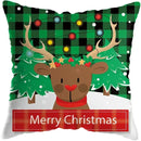 Cute Santa Claus Snowman Print Pillowcase for Axyaa Christmas Party Decor