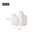 Axyaa Nordic White Vases | Pottery Vases for Living Room Decor | Porcelain Vases for Artificial Flowers