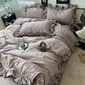 Axyaa Summer Ice Silk Lace Four-Piece Bedding Set - Korean Style