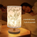 Axyaa Wooden Base LED Table Lamp - Nordic Style Bedside Lighting