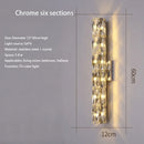 Axyaa Crystal LED Wall Sconce: Modern Luxury Home Lighting for Bedside, Foyer, Hotel Room