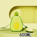 Axyaa Avocado Straw Water Bottle - Cute Creative Design for Kids Outdoor Sports