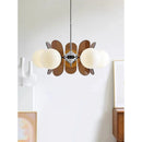 Axyaa Glass Ball Pendant Light in Dark Brown Orange