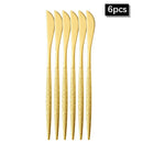 Axyaa Gold Hammered Cutlery Set - Stainless Steel, Dishwasher Safe