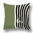 Axyaa Bohemian Style Green Texture Cushion Cover for Home and Car Decor