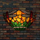 Axyaa Dragonfly Tiffany Stained Glass Wall Lamp for Elegant Lighting
