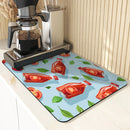 Axyaa Silicone Dish Drying Mat - Non-slip Heat Resistant Kitchen Counter Pad