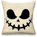 Axyaa Halloween Witch Bat Linen Cushion Cover 50*50 - Indoor Sofa Decor