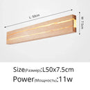 Axyaa Nordic Solid Wood Rotatable LED Wall Lamp for Bedroom Hotel Room