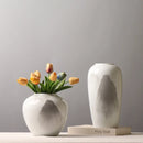 Hand-Painted Landscape Ceramic Vase by Axyaa for Living Room Decoration with Fresh Flowers