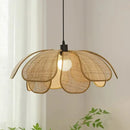 Axyaa Rattan Weave Petal Chandelier - Medieval Creative Art for Living Room