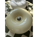 Axyaa Bauhaus Cream Ceiling Lamp: Medieval French Retro Glass Nordic Style