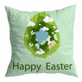 Spring Peach Rabbit Cushion Cover 45x45cm for Sofa Decor, Car, Bedside - Axyaa